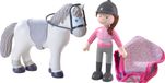 Haba Poppenhuispoppen Sanya & Saphira 10,5 cm PVC blanc rose