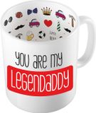 Bellatio Decorations Mok voor papa - Rood - 300 ml