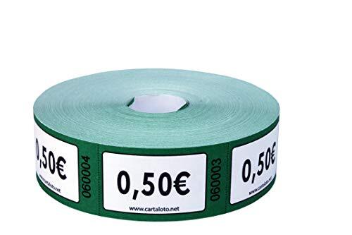 CARTALOTO CARTALTO-rol met 1000 tickets, waarde € 0,50 – groen, BITR0503, meerkleurig