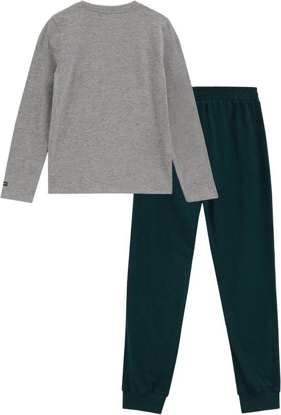 WE Fashion Jongens pyjama met print - Dark green