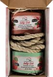 HKM Lolly Lick 2 set - liksteen incl ophang systeem - Appel/Rozenbottel
