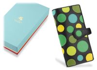 Visconti Portefeuille femme cuir naturel vert protection RFID 18,5 x 10 cm