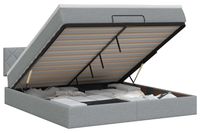 vidaXL Ottoman bed met matras, lichtgrijs, 160 x 200 cm, gestoffeerd