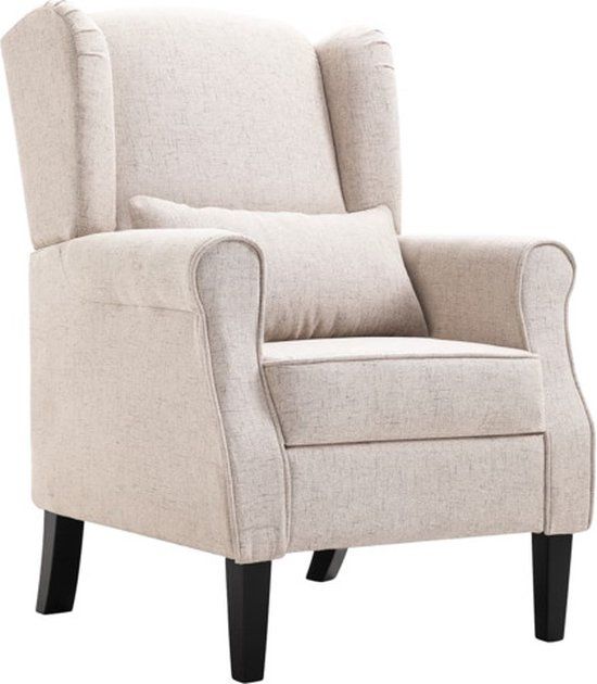 vidaXL Fauteuil stof beige