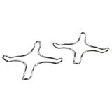 Fackelmann Metalen gasfornuisrooster, zilver, 9,5 x 9,5 x 1 cm
