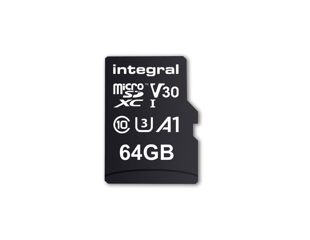 Integral 64GB MicroSDXC V30 UHS-I U3 - 100MB/s Read