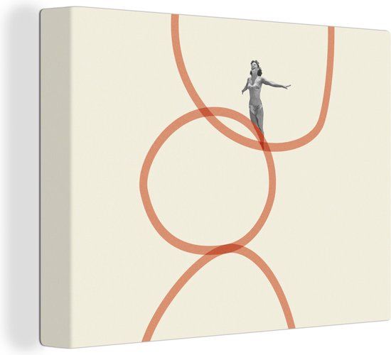 OneMillionCanvasses Canvas Schilderij - Abstract Cirkels Liede - 40x30 cm