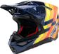 Alpinestars S-M10 TLD Edition 25 Donkerblauw Oranje Geel Fluo Rood Offroad Helm - Helm