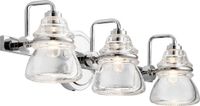 Kichler Talland LED Badkamerarmatuur | Polished Chrome | 3W | 3000K | 300Lm | IP44 | Dimbaar