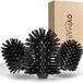 ovimar tête de brosse de remplacement Vejro pour brosse de toilette | set de 3 | noir