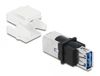 DeLock Keystone Module - Adapter - USB 3.0 A female naar USB 3.0 B female - wit