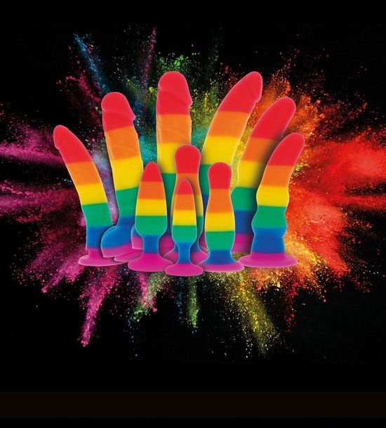 TOYJOY Rainbow Lover 7 Inch - Regenboog Dildo met Zuignap