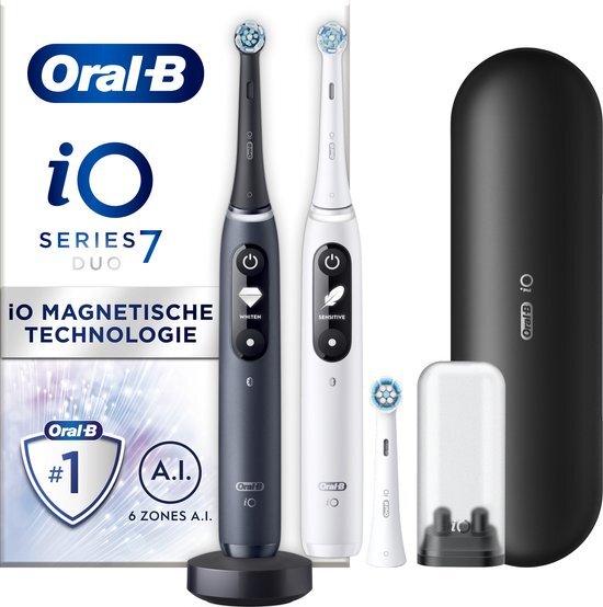 Oral-B Oral-B IO Series 7 Elektrische Tandenborstels zwart en wit / duo pack