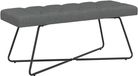 vidaXL Bank met knopen tufting Donkergrijs 110 x 40 x 46 cm Stof