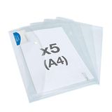 Rapesco 1629 ECO ID Documentenmappen met Drukknoop, A4, Set van 5