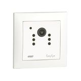 VEMER VE795001 EASYEYE INT Draadloze bewakingscamera voor binnen met speciale app, inbouwmontage (50 x 50), Full-HD-beveiligingscamera met infraroodtechnologie, voeding 230 V, wit
