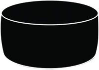 King Home zitzak Ottoman, zwart