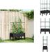 vidaXL Plantenbak met latwerk - Zwart - 80x40x142,5 cm