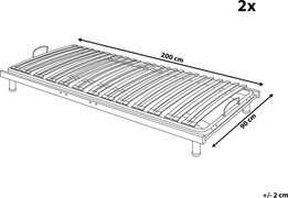 Beliani Lattenbodem verstelbaar 180 x 200 COMFORT