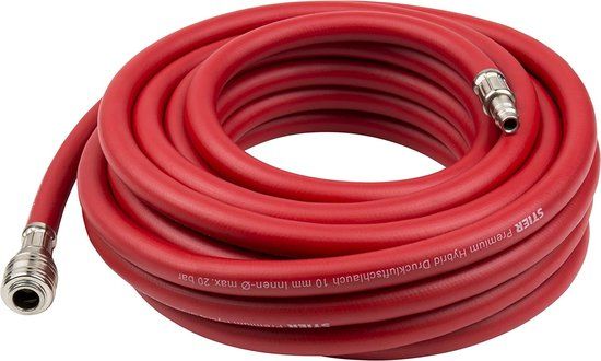 STIER Persluchtslang SSDL-10/10 - 10m - Rood