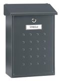 ARREGUI Premium E5605 Buitenbrievenbus van staal, maat M (DIN A4-post en tijdschriften), middelgrote wandbrievenbus, enkele brievenbus, regenafstotend, eenvoudig te installeren, antraciet