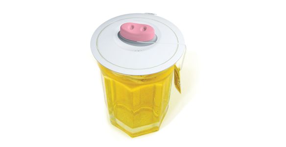 Siliconezone Piggy Lid - Roze/Wit