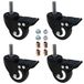 OuYi 4 stuks 2 inch zwenkwielen met remslot Heavy Duty PU rubberen wielen, geschroefde bout 3/8\"-16x1\"x1\" OeCaster50_1025EN