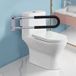 Poignée d'appui murale pour toilettes, pliable - 60 cm