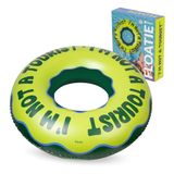Fisura Opblaasbare zwemring, origineel "I'm Not a Tourist", groen, 105 cm