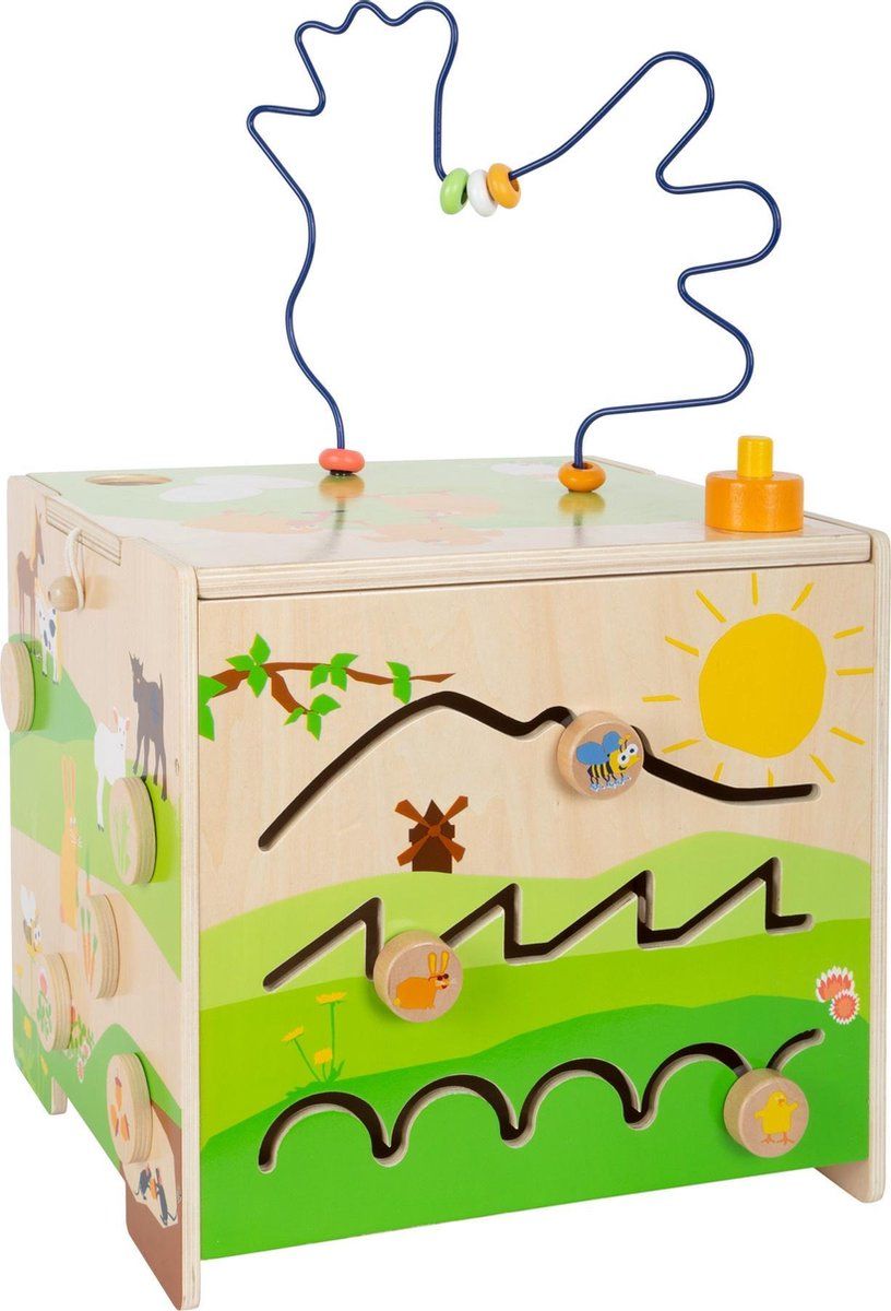 Small Foot Motoriek-kubus Country Junior - 42 x 62 cm - Hout - Naturel
