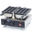 Maxima Horeca Gaufrier - 3 Pièces - Gaufre Sucette - Simple - Pivotant - Inox
