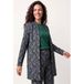 Miss Etam Lange vest met print - donkerblauw