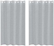vidaXL Voile Gordijn 2 st Donkergrijs 175 x 140 cm Polyester