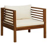 VidaXL Bank acaciahout stof polyester