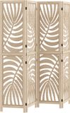HOMCOM Room Divider 160x1.7x170cm Paulownia hout Natuurlijk hout