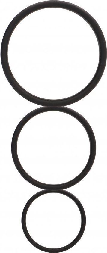 Shots Toys Platte Cockring Set - Zwart