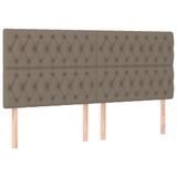 VidaXL Hoofdeind & Voeteind Taupe 180x7x118/128 cm Stof
