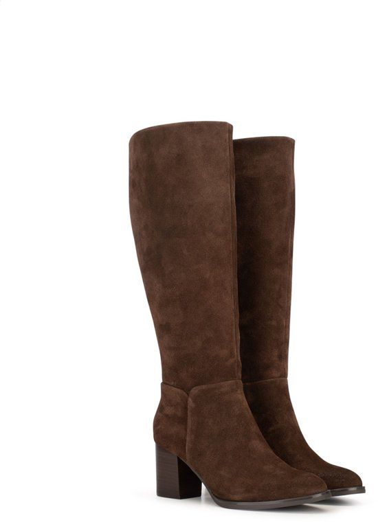 PS Poelman CLSHN2259 Bruine Suède Dames Laarzen - Maat 39