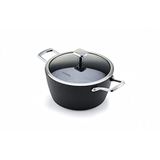 Moneta Armonia braadpan met 2 handgrepen, 20 cm + deksel van roestvrij staal voor elk type kookplaat