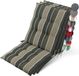 Beautissu Sun-NL Set de 3 coussins bas dossier premium 100x50 cm - Rayé vert