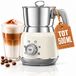 KitchenApp Retro Melkopschuimer RVS kan – PFAS-vrij – Vaatwasserbestendig – Beige