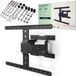 Support mural mince inclinable pivotant - Support mural TV 37-90 pouces - VESA 200x200 à VESA 600x400 - Jusqu'à 50 kg - Support extensible