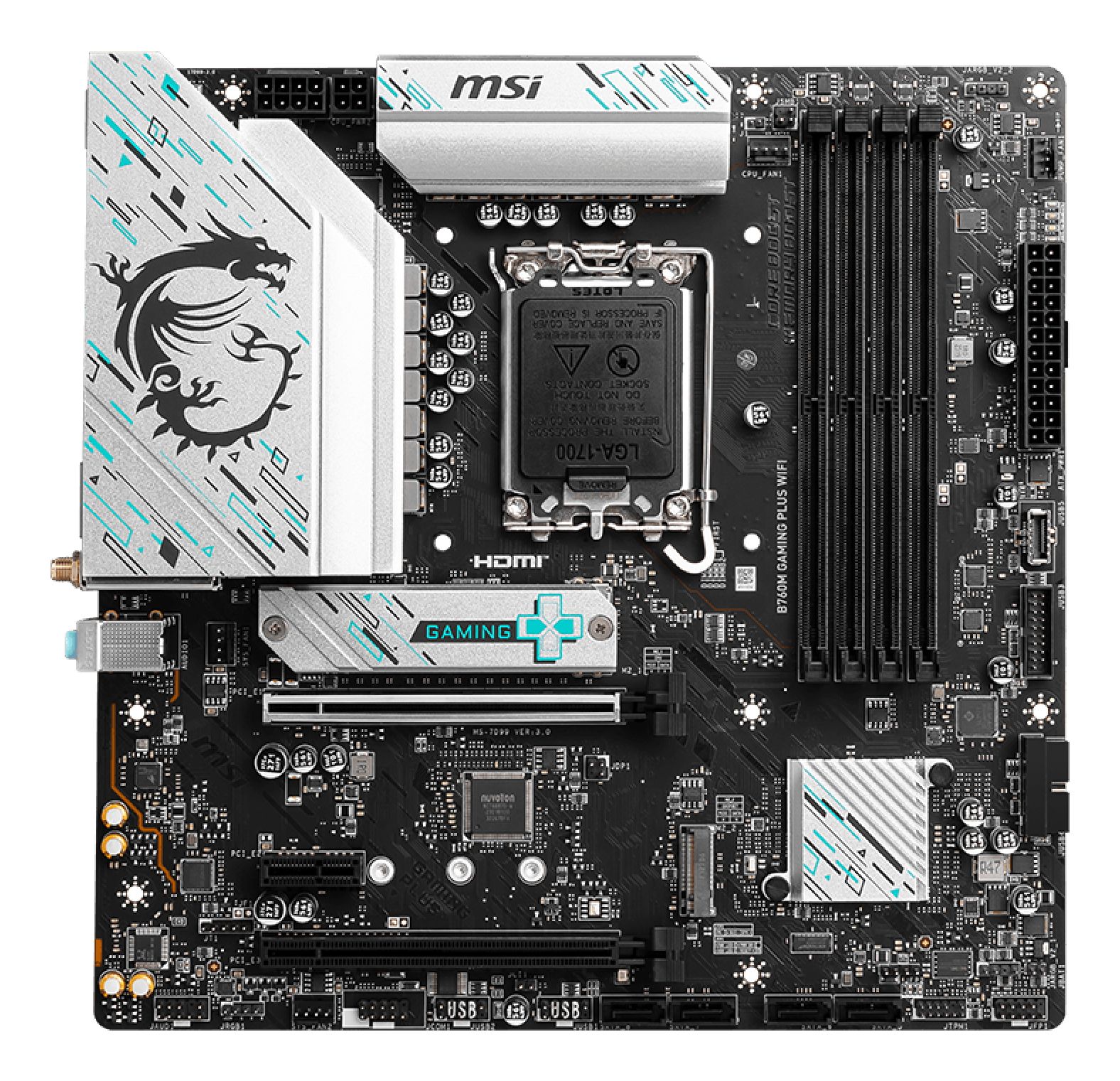 MSI B760M GAMING PLUS WIFI Motherboard - Intel B760 - LGA 1700 - Micro ATX
