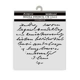Stamperia - Thick Stencil for Scrapbooks, Albums, Cards, Bullet Journals, and More, Flexible Material, Easy to Clean, Perfect for Crafts and Gifting (Family, Heart with Writing)