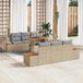 Prolenta Maison Exclusive - Ensemble de salon de jardin, 7 pièces, en résine tressée beige