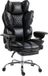 HOMCOM Heavy-Duty Office Chair-Kunstleder-80 x 67 x 130 cm-Schwarz