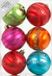 Inge-glas Inge goods Kerstballen - 6x stuks - gekleurd met glitters - kunststof - 8 cm