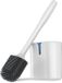 MR.SIGA Brosse de toilette et support, montage mural sans perçage, blanc