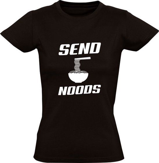 Sol's Send Noods Dames T-shirt - Zwart - 5XL