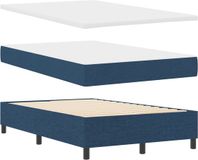 vidaXL Boxspringbed met hoofdeinde Blauw 120 x 200 cm Stof
